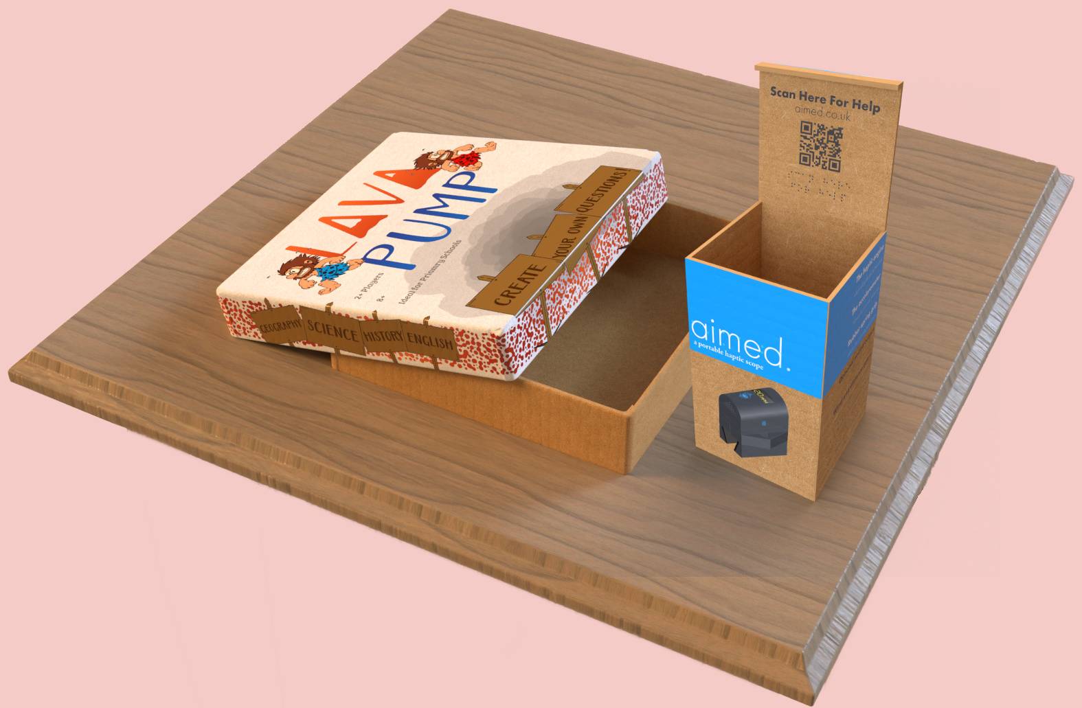 Aimed and LAVApump Packaging